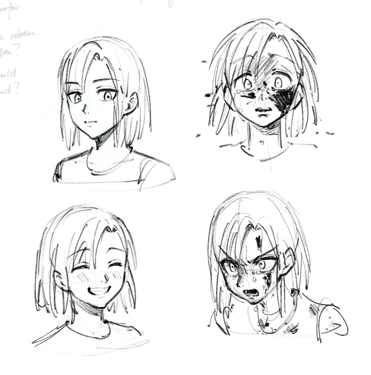 I've been itching so bad for writing a story, but all I have are scattered doodles here and there of characters to see if anything will click… orz