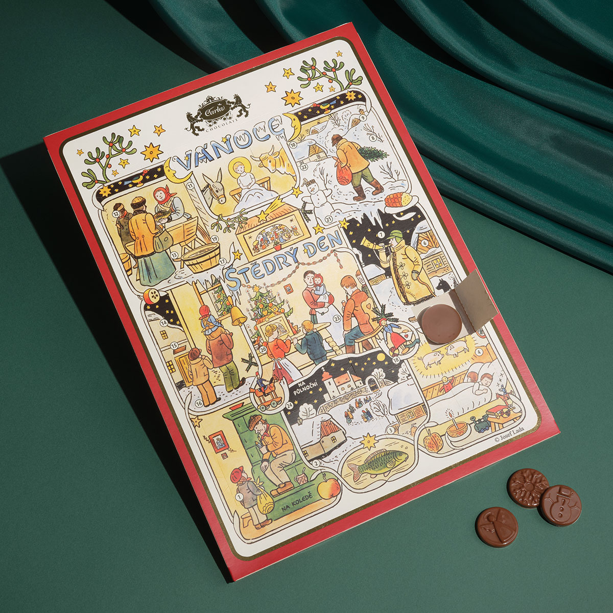 チェコの伝統的なクリスマスの風景が広がるアドベントカレンダーが登場！】 チェコのチョコレートメーカー「カーラ」のアドベントカレンダーです。伝統的 なクリスマスの風景が描かれた小窓をあけると、クリスマスモチーフのコイン型チョコレートが入っています♪ https ...