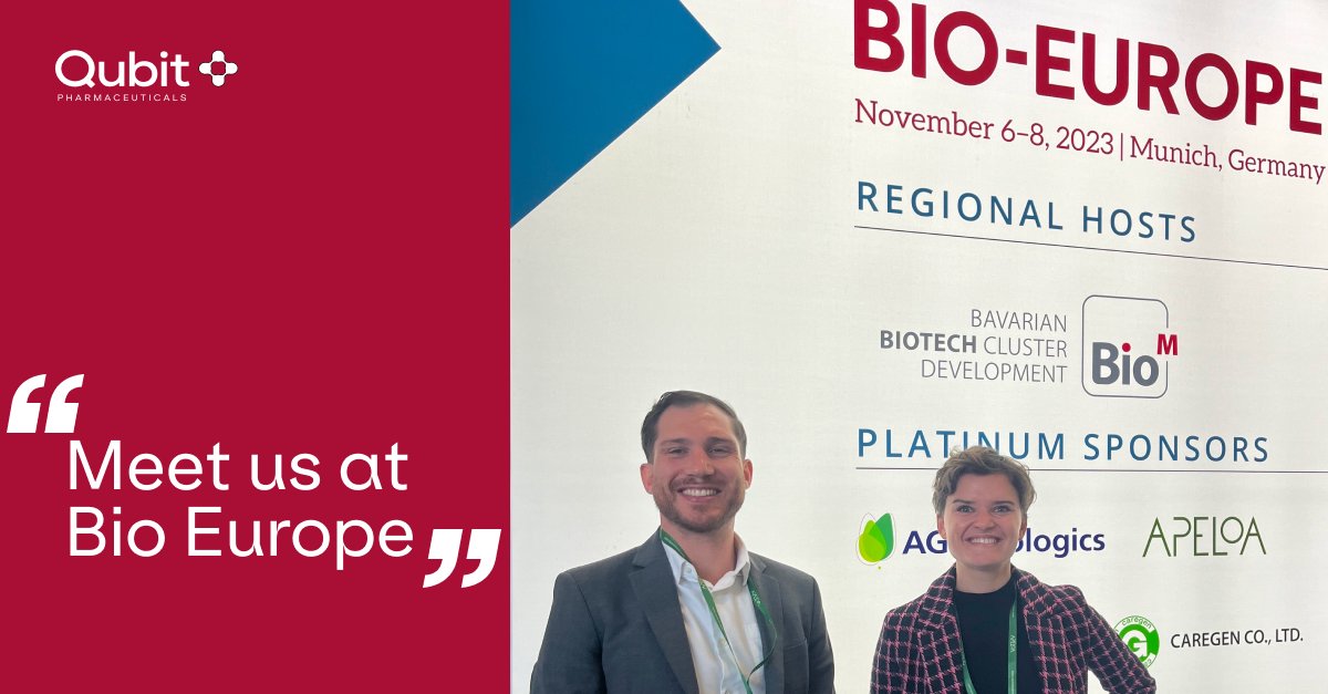 Quick reminder that you can catch us in person today at #BioEurope in Munich! Marion Pierfitte, COO, and Jean-Baptiste Bouin, Team Lead Drug Discovery are happy to meet with interesting people. Reach out to us! #BioEurope23 #Drugdiscovery