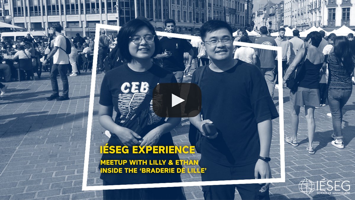 Lilly and Ethan, #International students from #Vietnam, share with us their #IESEGExperience during the Lille Braderie!

📽️ youtube.com/watch?v=8-l9tg…

#GlobalEd #StudyinFrance