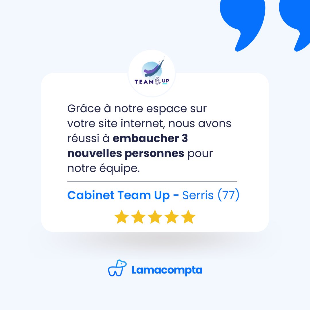⭐⭐⭐⭐⭐
"Nous tenions à vous faire part de notre satisfaction à l’égard de votre service." 

Merci Julia du cabinet TEAM UP pour ce témoignage qui montre bien que la marque employeur est un levier essentiel pour recruter ! 👏

#recrutement #expertcomptable #témoignage