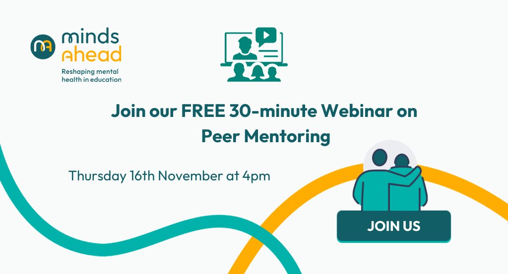 Join us on Thursday 16th November at 4pm to learn more about the Peer Mentoring Programme. In this #webinar, Adam talks through the impact this has had in his own setting and how Ofsted commended it on their recent visit.

Book webinar here: share.hsforms.com/1FfFjsO68S3Saz… 

#schools