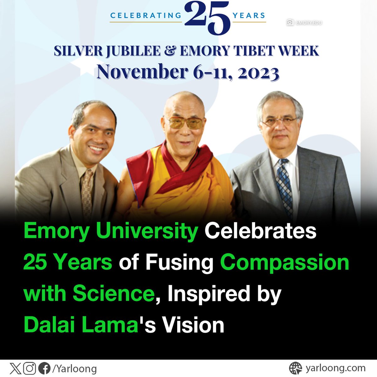 yarloong's tweet photo. Initiatives like the Emory-Tibet Science Initiative and Cognitively Based Compassion Training exemplify their commitment to a kinder world.
#DalaiLama #EmoryUniversity #CompassionInScience #DalaiLamaTeachings #Ethics #MindfulScience #ContemplativeStudies #GlobalCompassion https://t.co/b1w5JV0gND