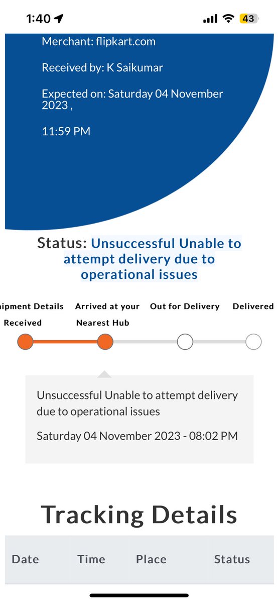 kskSaikumar12's tweet photo. @_Kalyan_K @flipkartsupport @Flipkart @FlipkartStories this is the status of my order? Today it’s 8th November and supposed to deliver by 4th November https://t.co/HKle7NBqqq