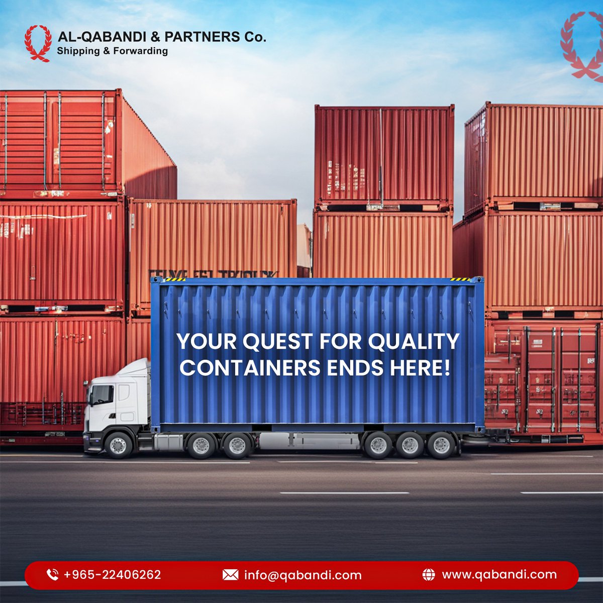 QabandiCo's tweet image. Quality Containers, Seamless Shipping! Discover a New Level of Cargo Security with Al-Qabandi. 

🌐 qabandi.com
☎️ +965 22406262
.
.
.
#CargoContainers #ShippingSolutions #LogisticsExcellence
#SecureShipping #CargoSafety #SeamlessLogistics
