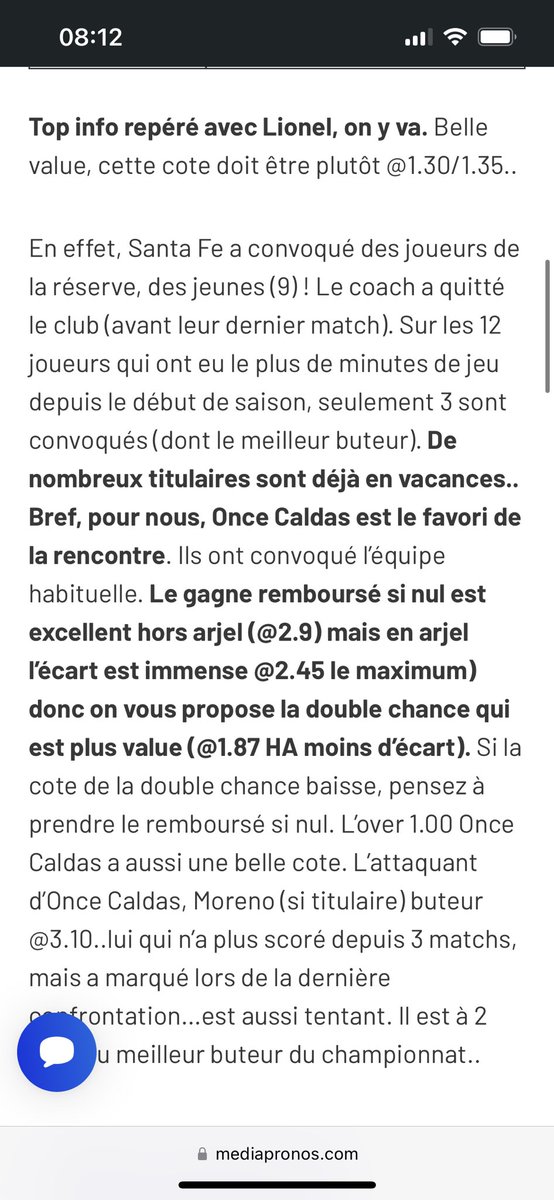 Mediapronos's tweet photo. ♥️ / RT 

Toc Toc Toc 🇨🇴 

La top analyse par @LionelRouquet / Fab 💰

Santa Fe qui met les jeunes... Moreno qui marque :)

Victoire 1-0. Le Dnb était @ 2.9 ✅

Pour recevoir les prochaines Top info : https://t.co/jGpnx8S2aB

#TeamParieur #TeamMediaPronos https://t.co/GUWocOjAK1