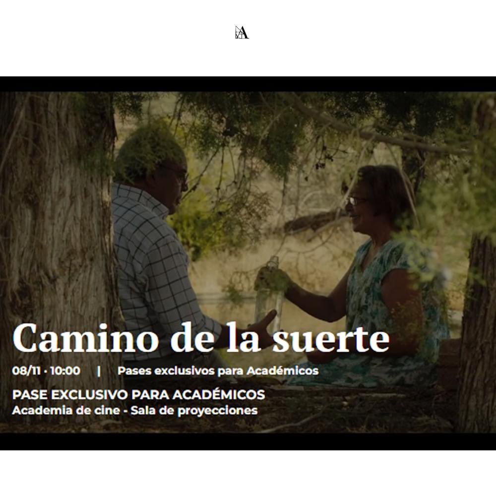 En un rato tenemos el pase para académicos de ‘Camino de la Suerte’.
.<a href="/Academiadecine/">Academia de Cine</a> gracias por vuestro respaldo siempre.