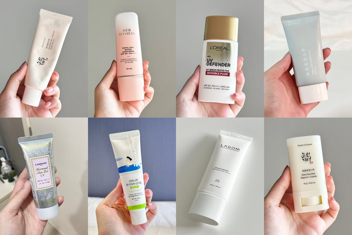 รวม favorite กันแดดที่ใช้แล้วชอบ ทุกตัวมีความเนื้อบางเบา เกลี่ยง่าย ซึมไว ให้งานผิวสวย แต่งหน้าต่อแล้วไม่ทิ้งคราบ ไม่หยา อยู่ทนทั้งวัน✨