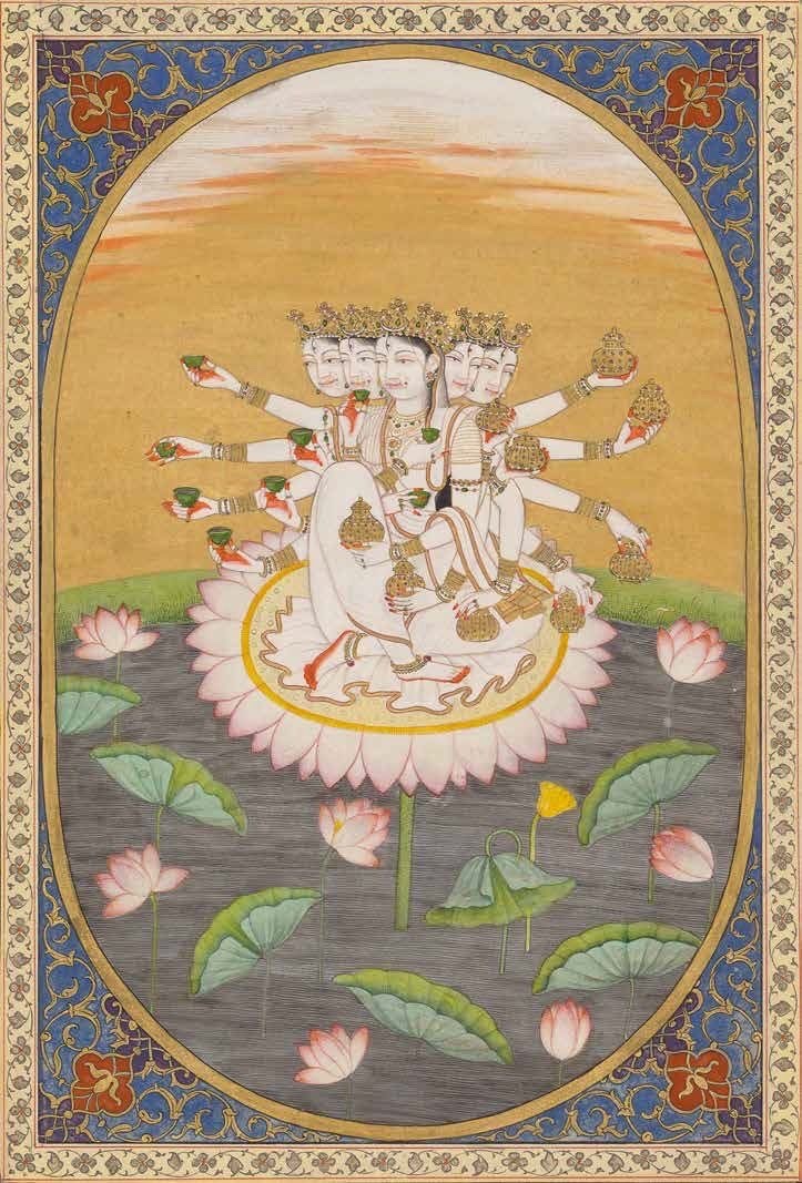 Devī pouring Herself a few cups of somā 🤍