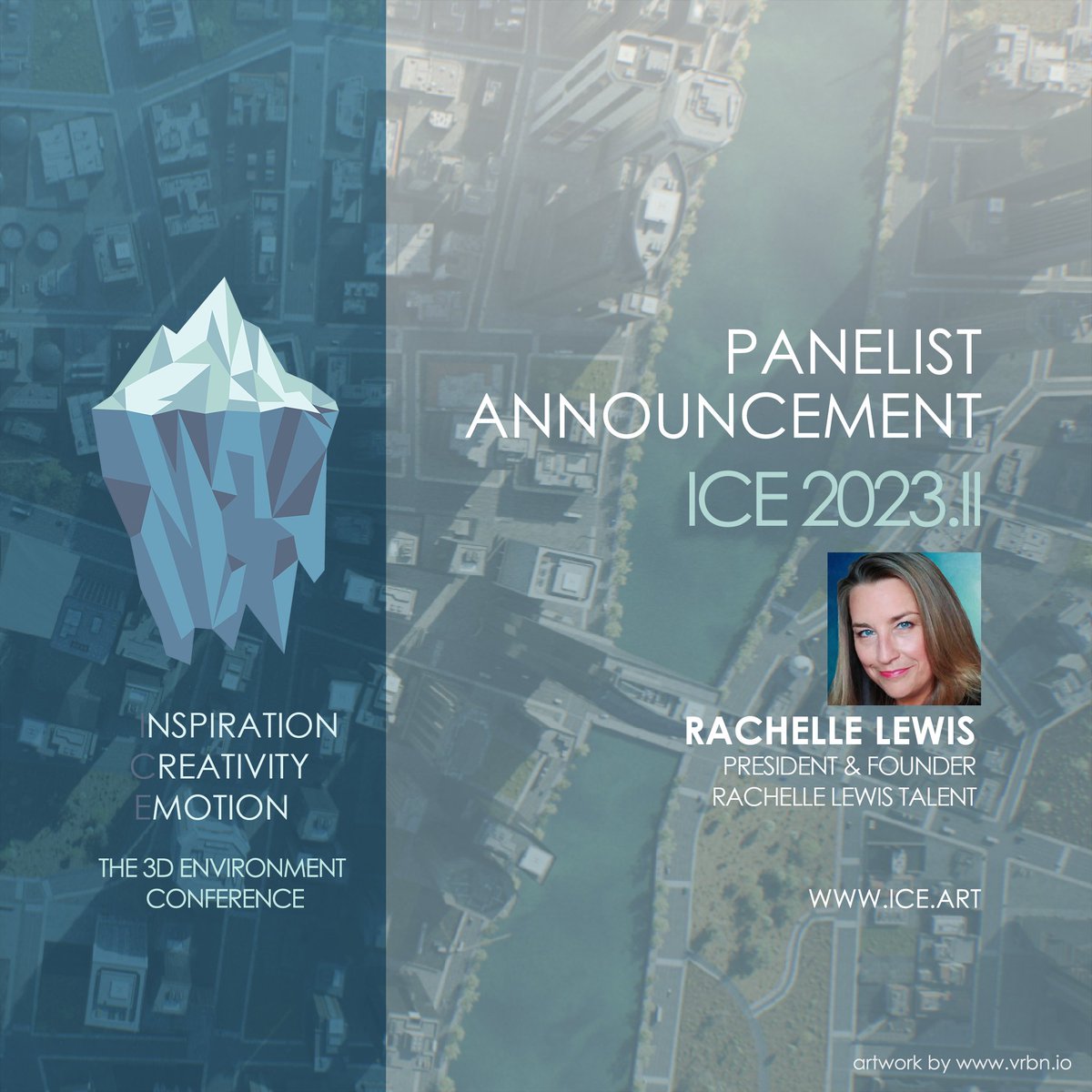 IceConference's tweet photo. We’re honored to announce Rachelle Lewis as a panelist.
Register here:
https://t.co/LzEnHW69fu

#ice2023 #vrbn #3denvironment #digitalart #architecture #urbanplanning #cg #games #vfx #geodesign #inspiration #creativity #emotion https://t.co/17kZys4h6C