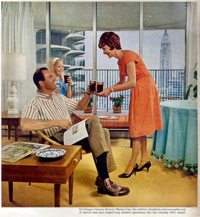 #NOVEMBER 1965
🧵
‘In #Chicago’s famous 60-story #MarinaCity, the comfort, cleanliness and reasonable cost of electric heat have helped keep modern apartments like this virtually 100% rented.’
#electricheating #interiordesign #interiordecoration #mensfashion #womensfashion #1960s