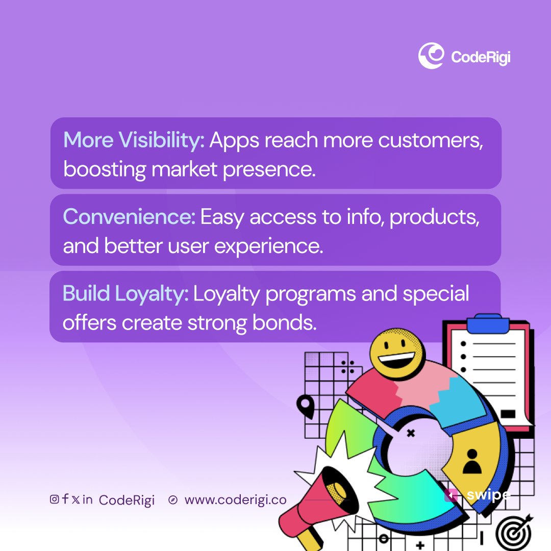 coderigi_'s tweet image. They streamline your in-store operations, provide an extra avenue to connect with customers, boost your presence in the market, and supercharge customer engagement. 📷