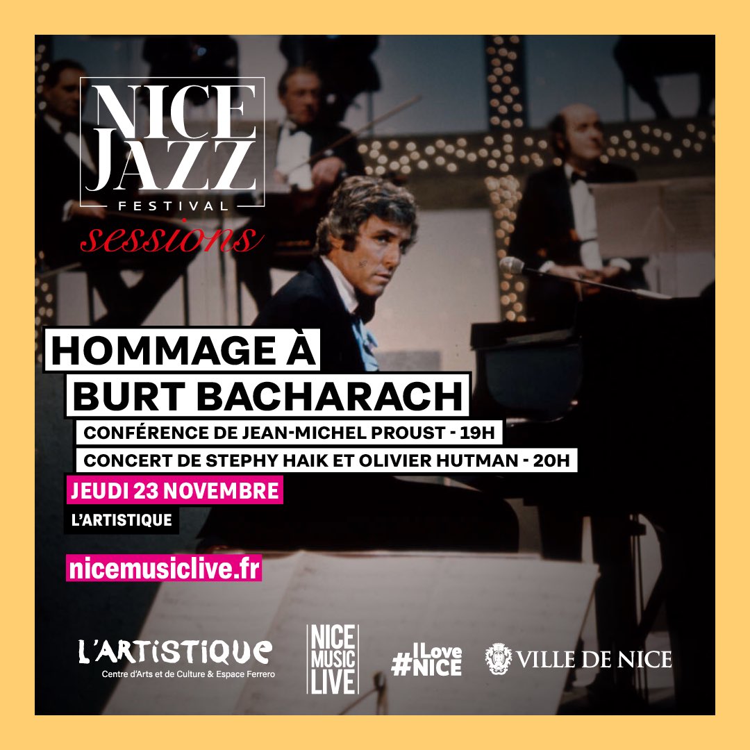 Hommage à <a href="/BurtBacharach/">Burt Bacharach</a> jeudi 23 novembre à 18h30
Conférence et concert !