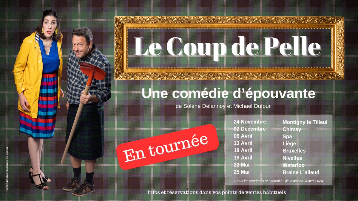 la_duchesse's tweet photo. Je suis ravie de vous annoncer le lancement de notre nouveau spectacle en Belgique! Après 2 saisons à guichets fermés en France .
"Le Coup de Pelle" une comédie d'épouvante interactive et déjantée! Réservez vos places dès maintenant pour vivre cette hilarante aventure avec nous! https://t.co/HGF9riB45d