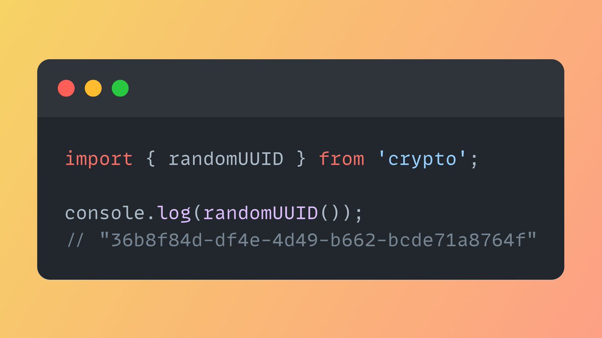 いつの間にか ブラウザ、Node.js 両方で使える Web Crypto API たるものが存在していたので、現在uuid  生成にライブラリいらないっぽい。 https://t.co/jWVIDwLgcL