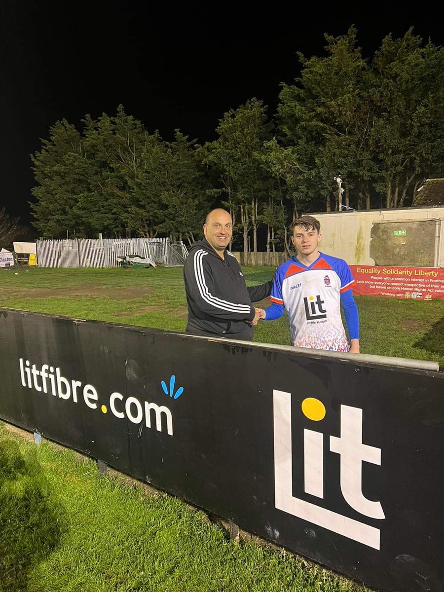 🏅 @CowlerReuben was named @litfibre man of the match following last night's 2-2 draw at home to Frenford. Well done, Reuben 👏