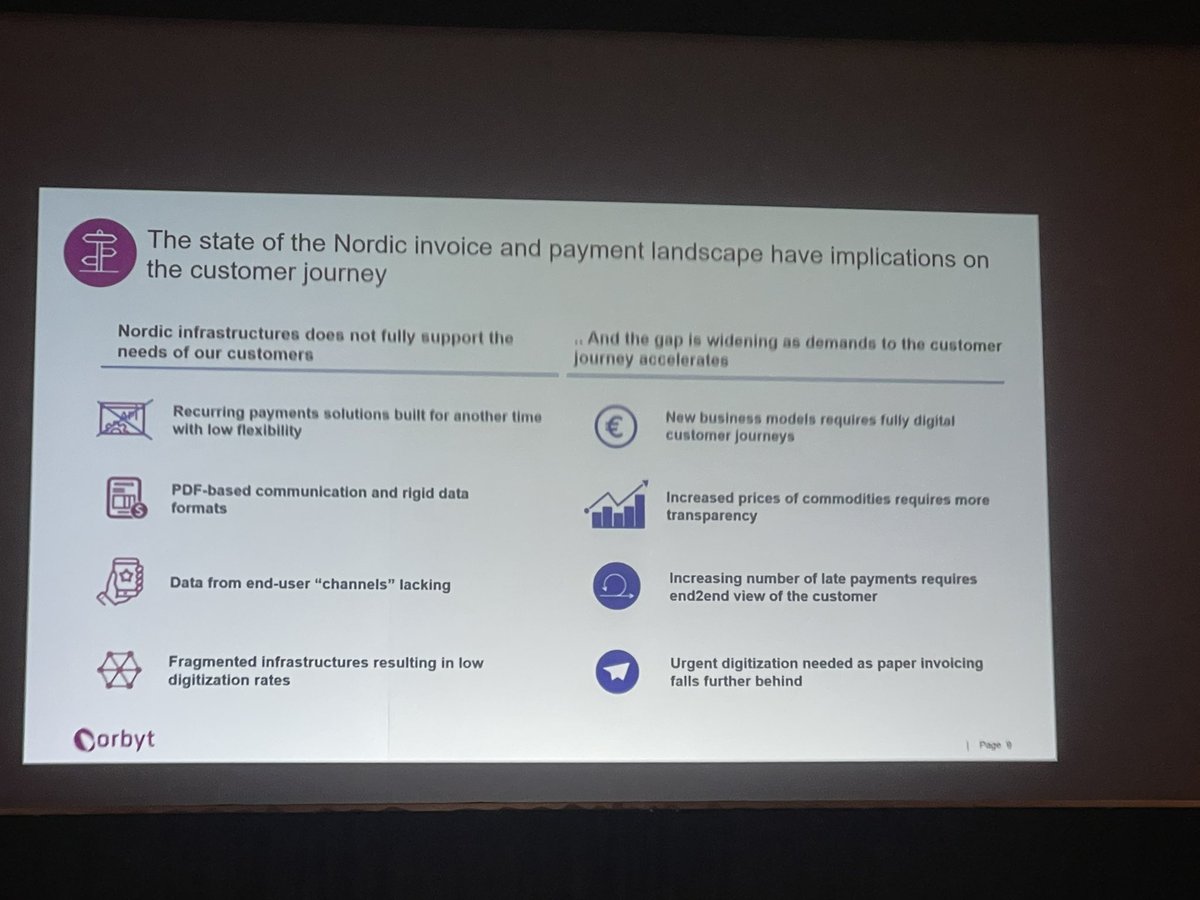 E-invoicing forum, Thomas Voksø from Orbyt.tech: Urgent digitalisation is needed. In addition to that, ERP systems should take end-to-end customer journey into account. @tiekery