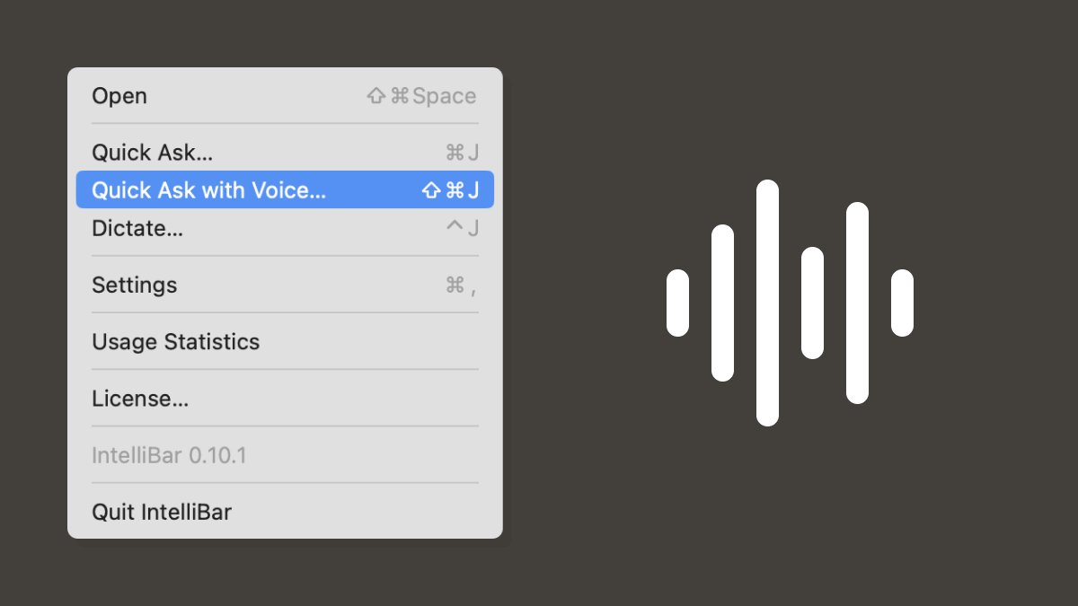IntelliBar's tweet image. Version 0.10 is here ✨
⚡ Quick Ask command
🗣️ Quick Ask with Voice command
📄 Ask about PDF
🖌️ Redesigned chat window
Learn more at github.com/intellibar/mai…