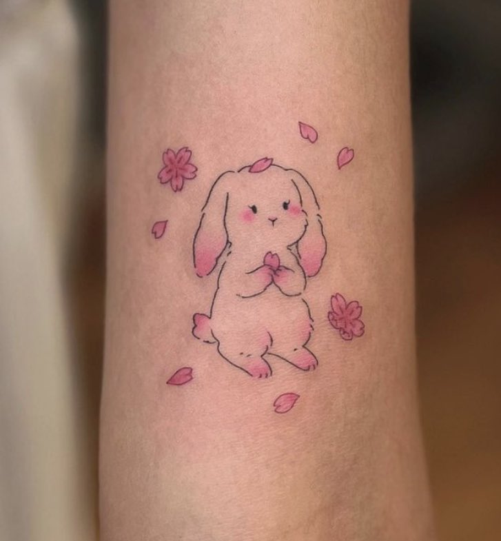 heartipink's tweet photo. bunny tattoo https://t.co/aSipIoIXEY
