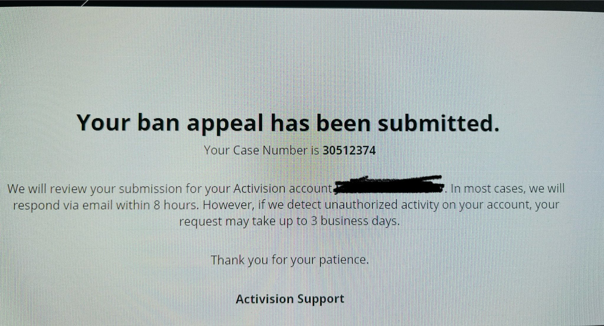 Appeal a Ban  Activision Support