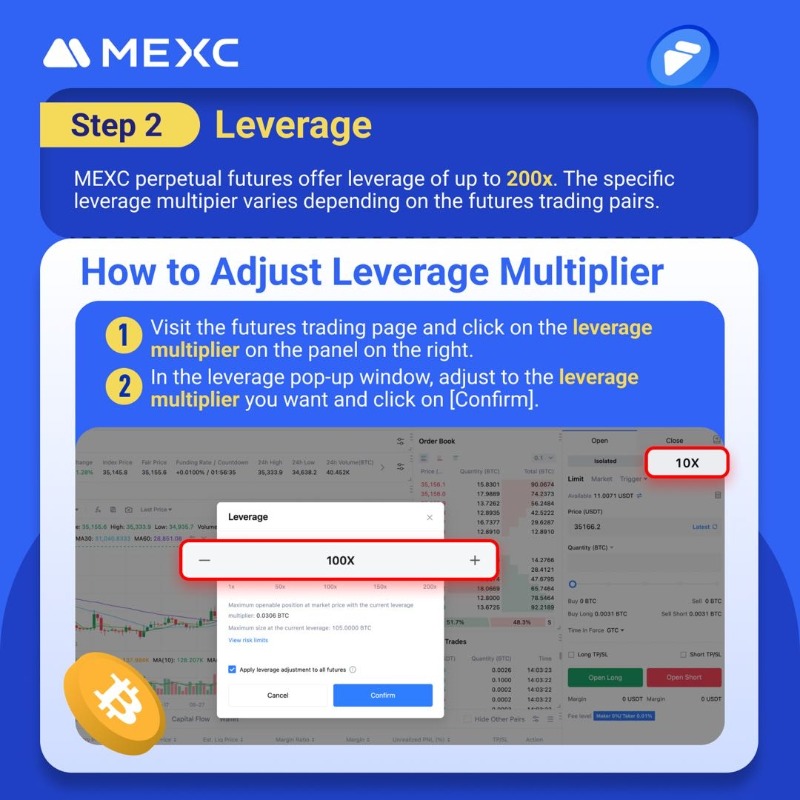 MEXC's tweet photo. 📚How to complete a futures trading in 5 steps on #MEXC's website (Part 1). 

 Part 2 will be released this Friday. Stay tuned!