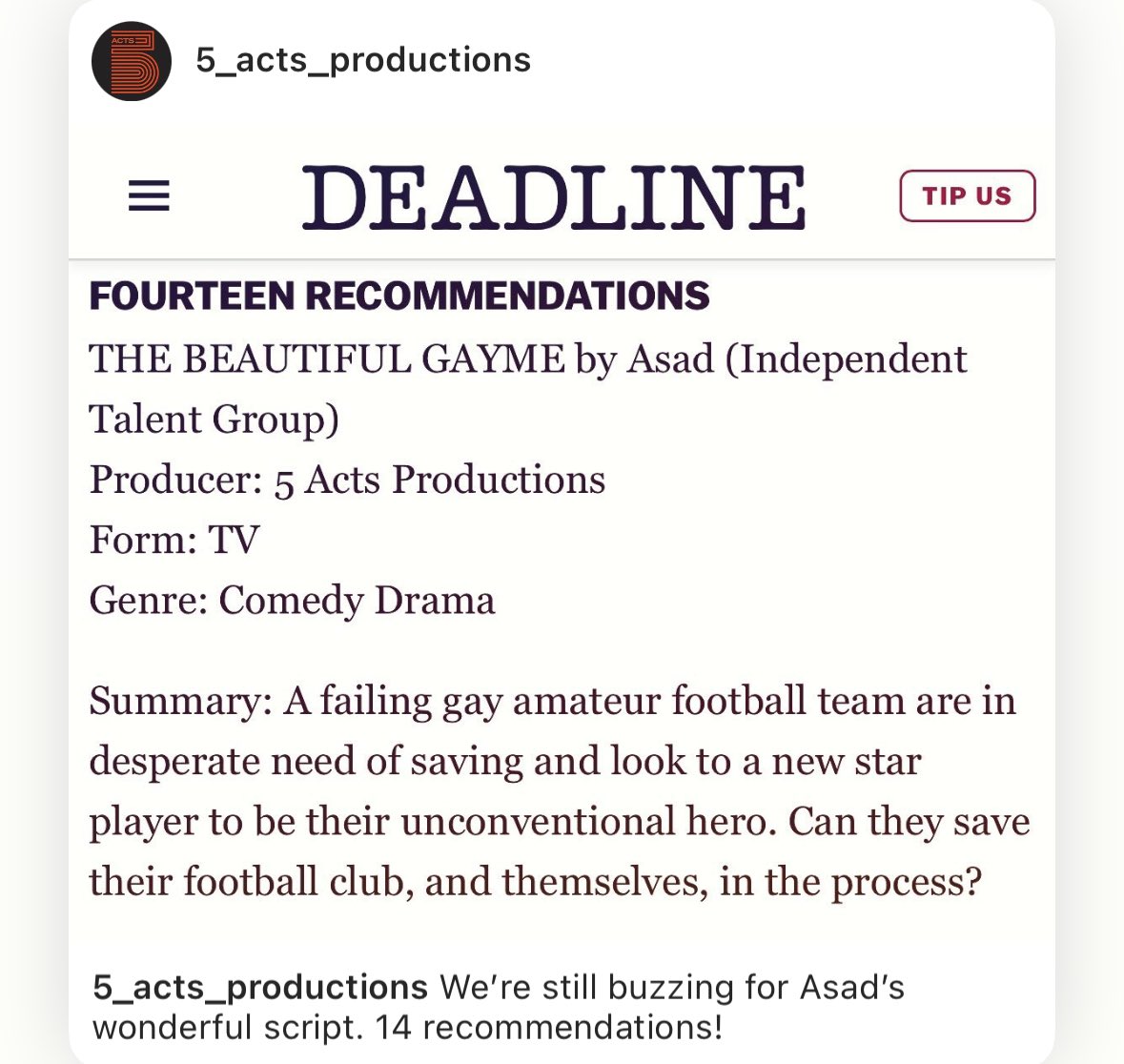 5 Acts Productions tweet media