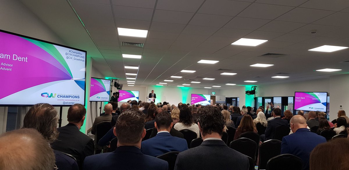 Dickson2902R's tweet photo. More people than ever at @CWCHAMPIONS #champsnov @SEGROplc in Warwick district - a new peer network is coming! @CW_GrowthHub @cewe_uk @Hill_Group_UK @adventpr https://t.co/83aKTLJyXF