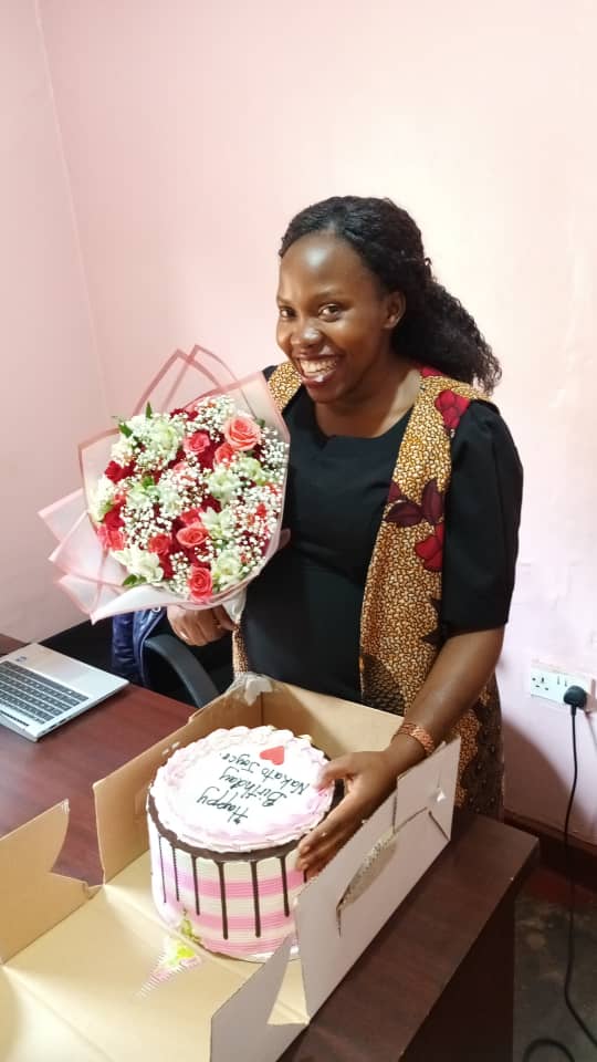 'I commit to supporting & sharing my knowledge to empower the young generation of adolescents and young girls to discover their abilities by acquiring #SRHR information and services, Says @joycenakato256 Executive Director @uyahf1 while celebrating her BD yesterday. 
#Power2Youth