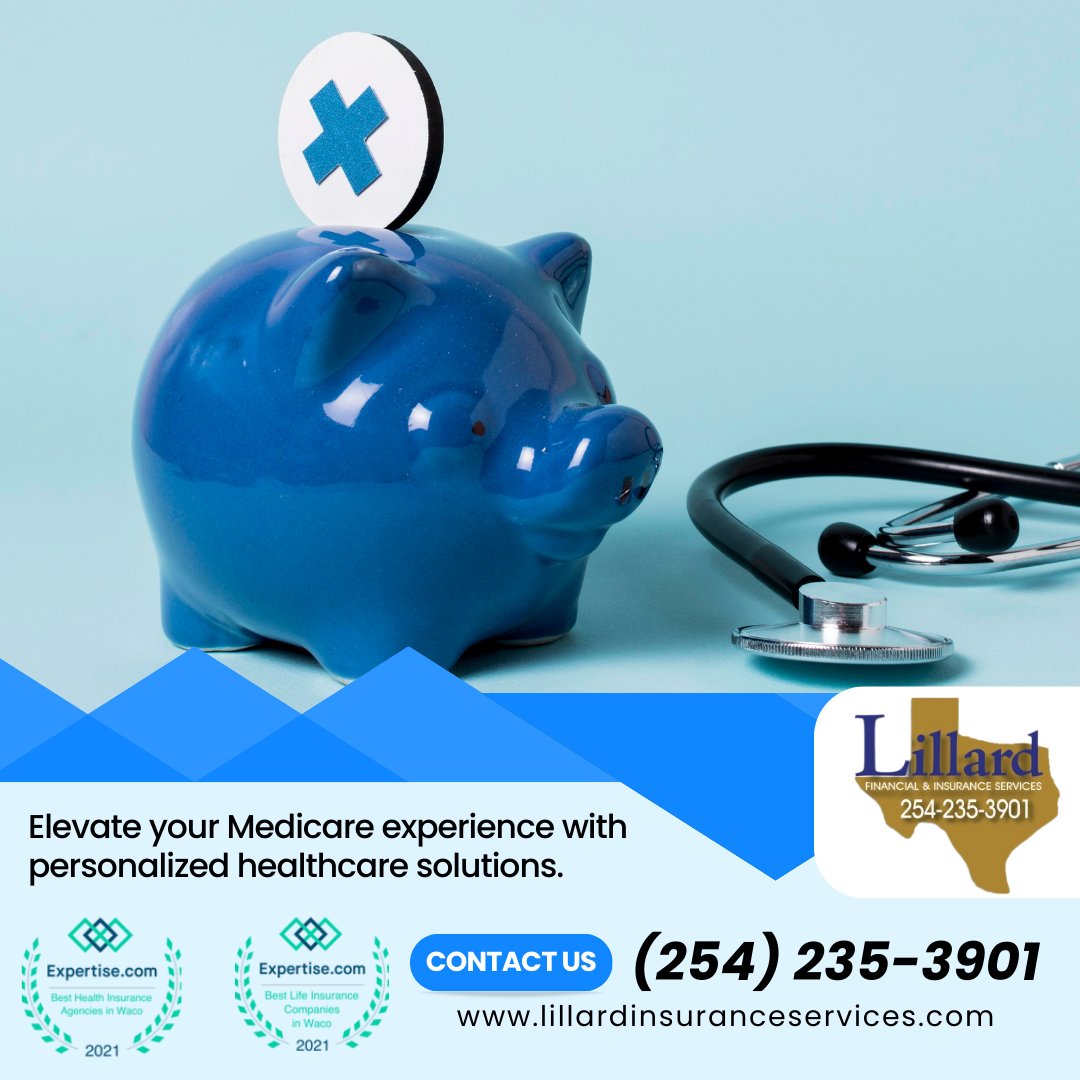 Elevate your Medicare coverage in Waco TX, with Lillard Financial. Our tailored plans guarantee hassle-free healthcare and financial security. Learn more: Call (254) 235-3901. #MedicareOptions