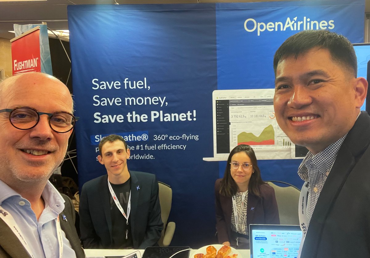 OpenAirlines's tweet photo. 🙌 Live from the Electronic Flight Bag Users Forum in Prague, Czech Republic!
👉 Make sure to come to booth #19, we'll be happy to answer all of your questions about the #EFB assistant and give you a full product demo ✈
#FuelEfficiency #EcoFlying @SAEITC https://t.co/p4sz6331Mg