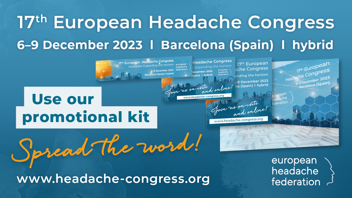 🤔☝Do you know our promotional kit? Tell colleagues about the congress and embellish your e-mail or presentation. 👉Download the graphics here: headache-congress.org/promotional-kit
#EHF #EHC2023 #headache #migraine #headacheresearch #migraineresearch #pain #science #network
