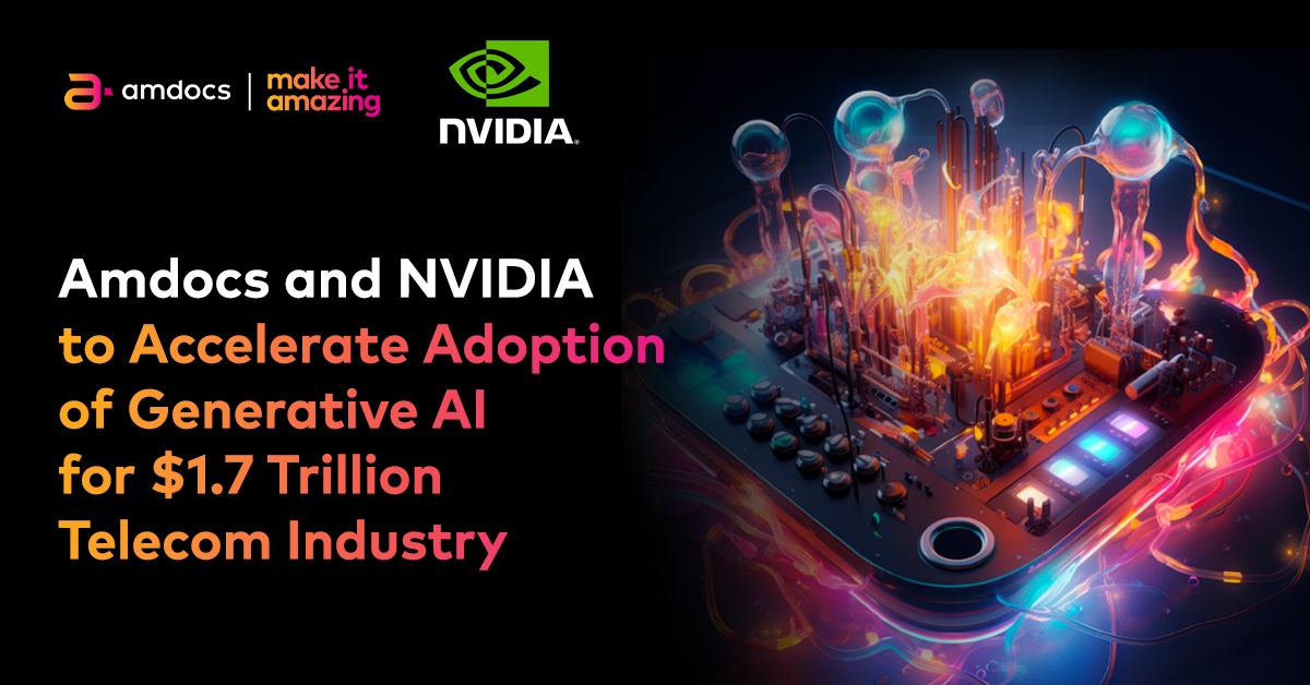 We are thrilled to announce today our collaboration with @NVIDIAAI to optimize and accelerate the adoption of Generative AI applications and services. For all the details on this collaboration click here> bit.ly/40t7SxL #MakeItAmazing #GenAI #AI