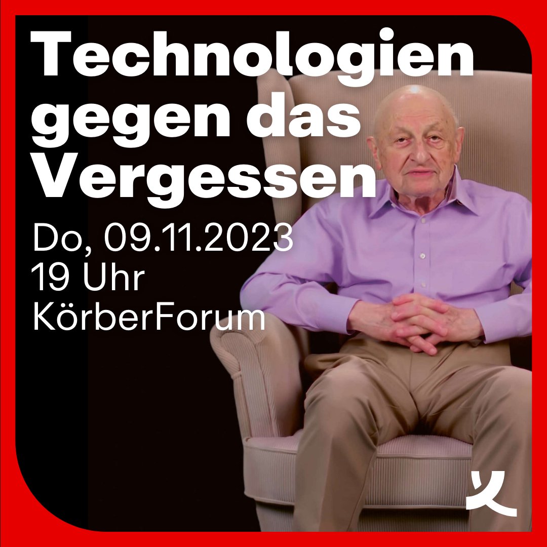 💡 Neue Technologien ermöglichen Gespräche mit verstorbenen Zeitzeug:innen. Wir stellen die 3D-Interviews vor und diskutieren im @KoerberForum mit Sylvia Asmus vom Exilarchiv und der Ethikprofessorin Judith Simon. Zur Anmeldung! 👉 koerber-stiftung.de/veranstaltunge… 🤝 @KoerberHistory