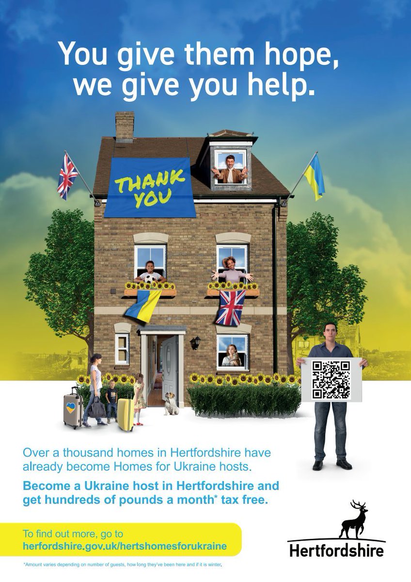 UKRAINE SUPPORT AWARD
with Hertfordshire County Council
This award recognises and celebrates those who have made a difference to the people of Ukraine during a time of crisis. So, if you know an individual who has welcomed a family into their home
buff.ly/3QuNec2