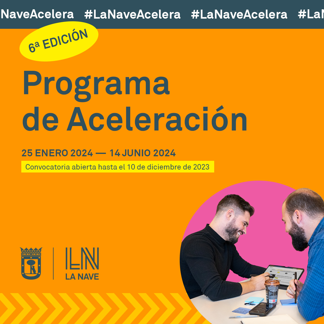 💡 ¡La Nave te espera con una VI edición de su Programa de Aceleración único! 🚀 Descubre el epicentro de la innovación de @Madrid. ¡Inscribe tu proyecto con MVP antes del 10 de diciembre, es gratis y equity free! 🌐 lanavemadrid.com/programas/prog… #LaNaveAcelera