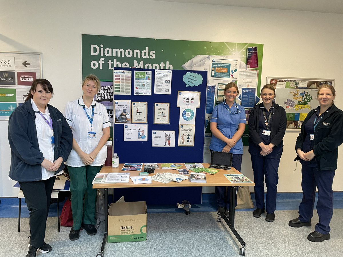 🍁🍁🍁🍁🍁🍁🍁🍁🍁🍁🍁🍁🍁 Come and see us @WythenshaweHosp next to the Comfort Kitchen this morning, with the South Manchester Community Falls Team. Promoting their Falls Referral Pathway, as part of our Winter is Coming event at WTWA. Thank you! 🍁🍁🍁🍁🍁🍁🍁🍁🍁🍁🍁🍁