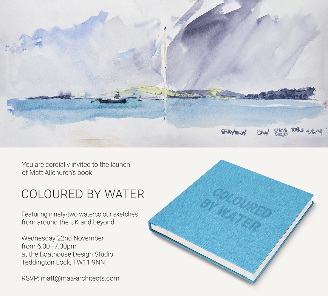 Matthew Allchurch's life was saved by @StGeorgesTrust Neuro team in 2018. Now, he's self-publishing a beautiful watercolour book to fundraise for the Brodie Ward at St George’s Hospital 📚 To reserve a copy or attend the launch, email matt@maa-architects.com. 💙