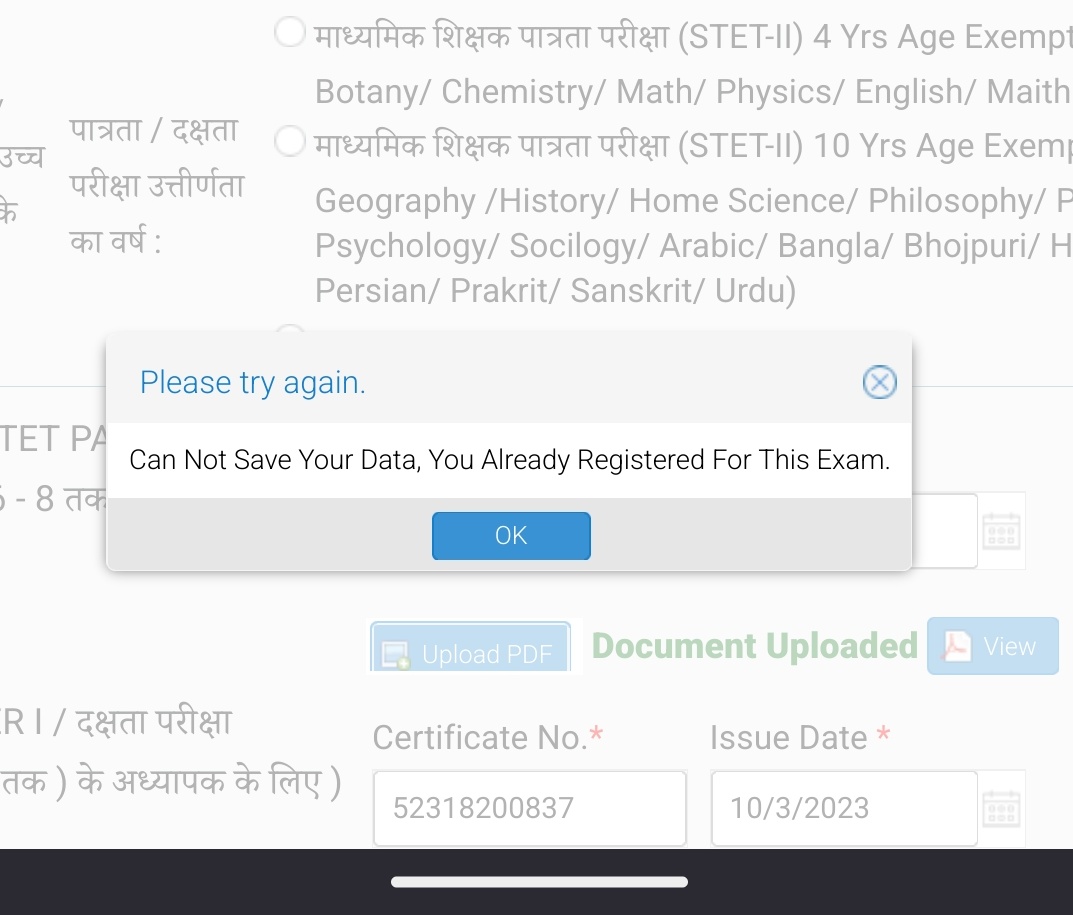 iambrajesh_'s tweet photo. @atulpmail sir, aap bole the ki tre 2.0 ke yadi registration me koi error hota h to dobara registration Kiya Jaa sakta h, na dobara registration ka option de raha h, na registration cancel ho raha h, please resolve this problem https://t.co/cUf7QtLrPh