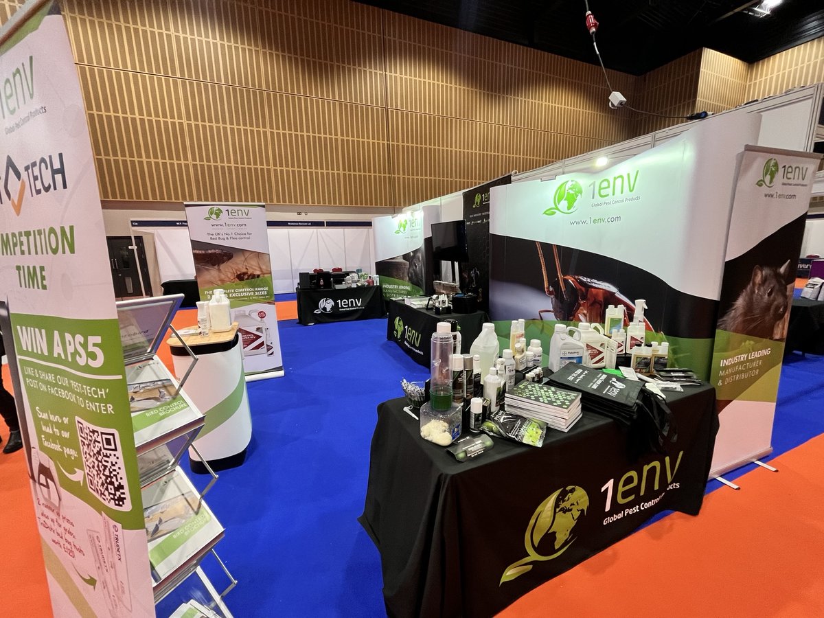 1envsolutions's tweet photo. Set up and ready to meet all that are attending the @TheNPTA #PestTech event in Milton Keynes today! Say hi to the team on stand D3!
#pestcontrol #events #pestcontrolservice #pest #pestmanagement #PestTech #networking #PestTech2023 https://t.co/uHxWeOSWzP