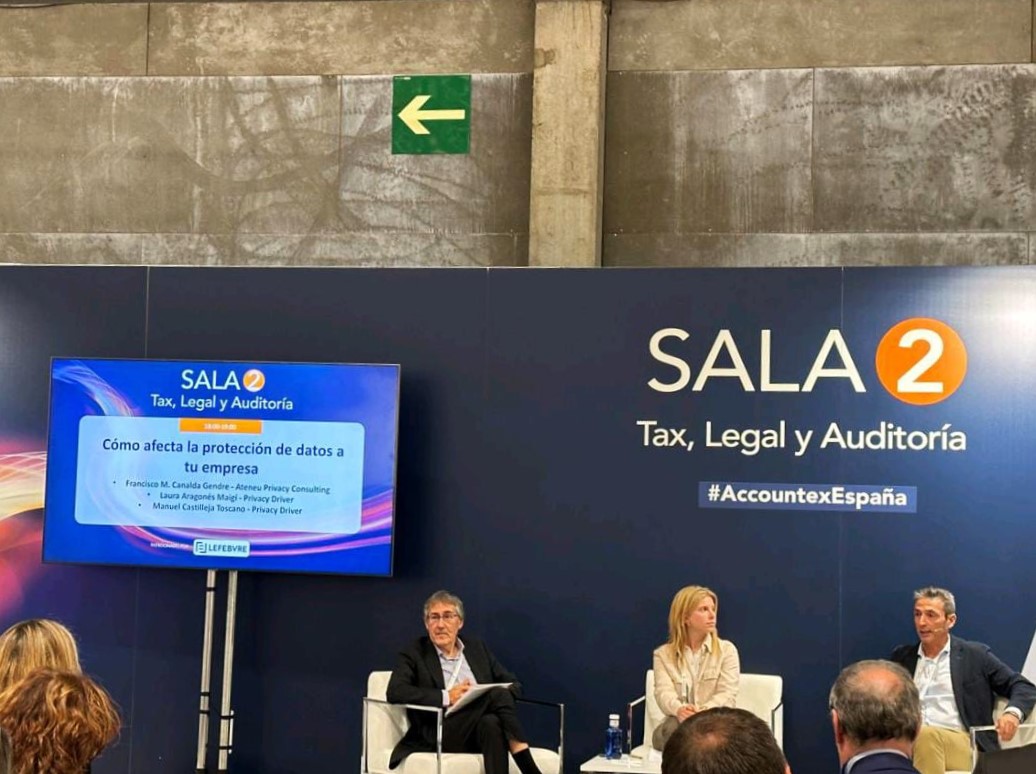 🎙️ Muy contentos con la mesa redonda de <a href="/PRIVACY_DRIVER/">PRIVACY DRIVER®</a>  x <a href="/ateneuprivacy/">Ateneu Privacy Consulting</a>  en #AccountexEspaña sobre protección de datos en el ámbito laboral. ¡Gracias por la asistencia!
👋 Nos vemos en nuestro stand en la feria durante el día de hoy!