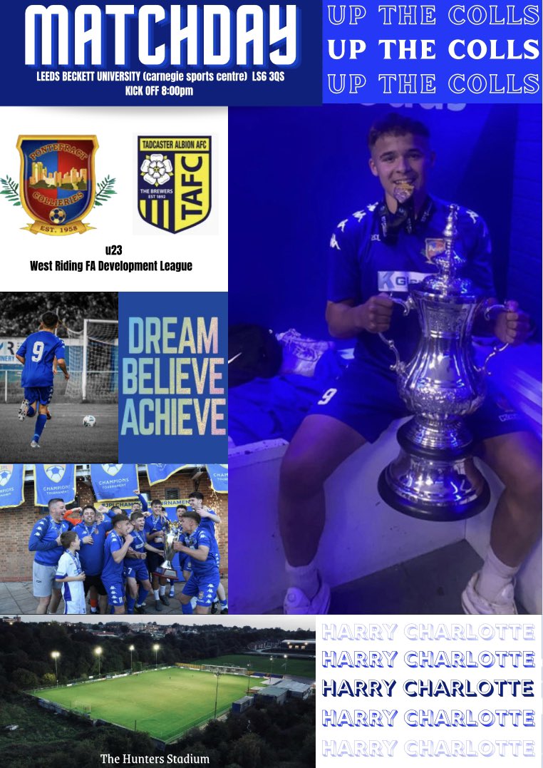 DannyCharlotte4's tweet photo. #Gameday5
๐ Tadcaster Albion i2i utd
๐ Wednesday 8th
โฐ Kick off 8:00pm
๐๏ธ Leeds Beckett University
๐ LS6 3QS
๐๏ธ Free
(Squad of 14 with around 12 players unavailable) ๐
Should be some test for the lads today but one weโre all looking forward to!
#UTC https://t.co/iEpKBQvRyO