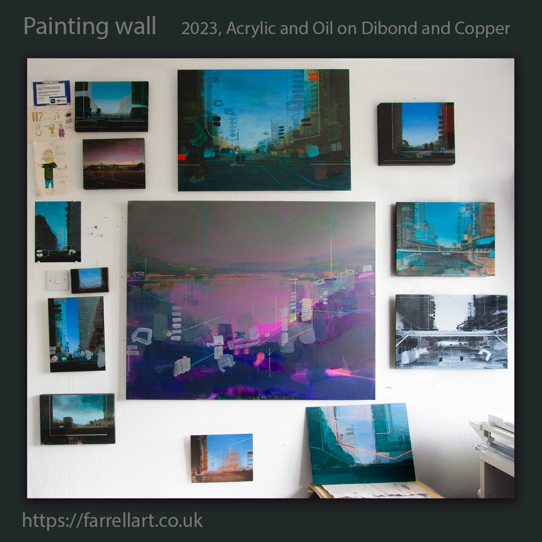 FarrellartVR's tweet image. A selection of new paintings and a work in progress ( middle - 80x100cm ) on #copper &amp;amp; #dibond
.
.
#art #painting #painterswall #newpaintings #fineart #acrylicpainting #oilpainting #christopherfarrell #cityscape #urbanpainting #smallpaintings #architecture #architecturalpainting