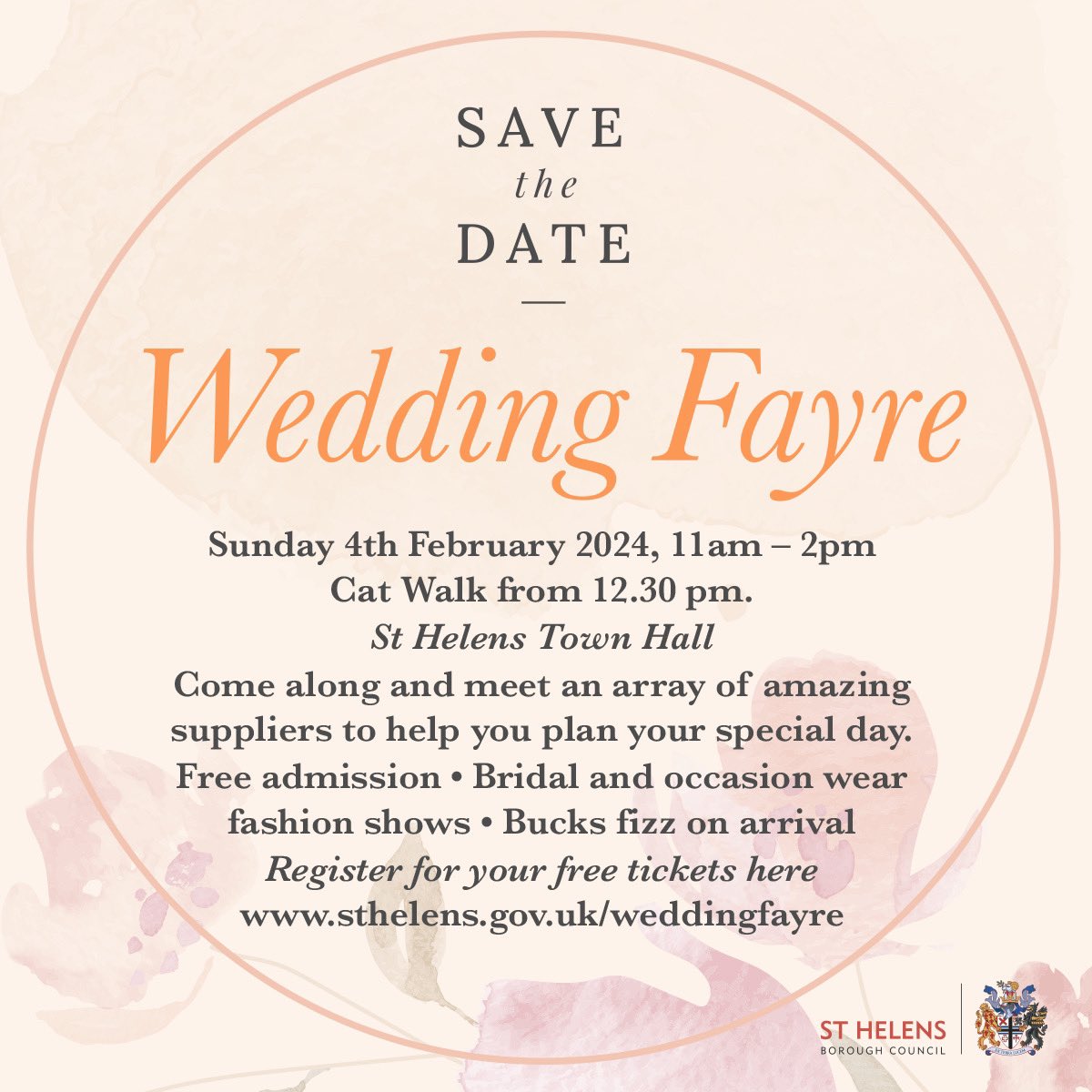Calling all local #StHelens wedding supplier businesses please contact weddings@sthelens.gov.uk to register your interest in attending the below event #supportlocalbusiness ❤️