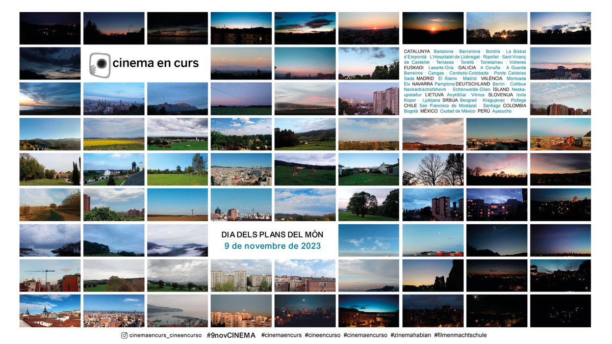 Demà és un gran dia! Mañana es un gran día! 
4a edició del Dia Internacional dels #Plansdelmón! Infants, joves, docents, cineastes compartim el cinema i el món! 🎥💫
Día Internacional de los #Planosdelmundo! 
Niños, jóvenes, docentes, cineastas compartimos el cine y el mundo!🌍✨