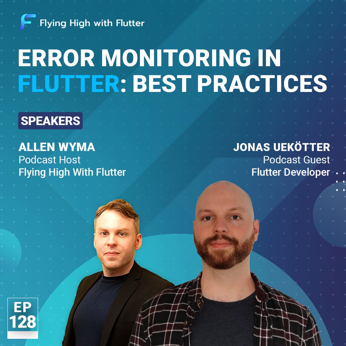 #flyinghighwithflutter Jonas Uekötter @ue_man shared with us about Error Monitoring in Flutter on #podcast show with @allenwyma Watch the episode here: youtu.be/IGhm7RcY1ak #flutter #dev #programming #programmer #coding #flutterdeveloper #podcast #development