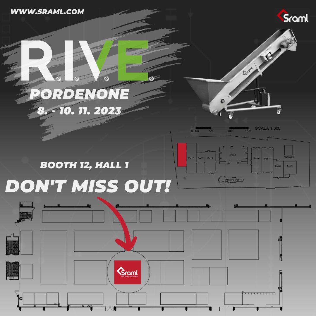 Sraml_machinery's tweet image. 🤝 Your journey, our technology – let's blend them at R.I.V.E.📍 Visit Sraml at 𝐇𝐚𝐥𝐥 𝟏, 𝐁𝐨𝐨𝐭𝐡 𝟏𝟐 for a personal touch in every tech talk. Let’s make excellence personal 🎯

#Sraml #wineprocessing #winetechnology #RIVE2023 #RiveExPO #rivepordenone