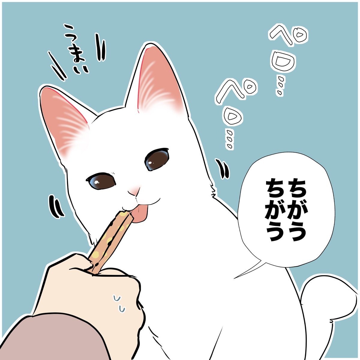 猫の歯磨き、どうしたらい〜〜〜〜〜〜〜〜の?!?!?!?!?!?って話(2/2) #漫画が読めるハッシュタグ #愛されたがりの白猫ミコさん