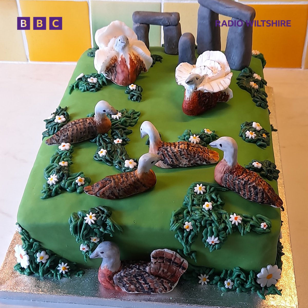 Did you see this amazing cake creation on @BritishBakeOff’s ‘An Extra Slice’? It’s the incredible work of Adrian and Caro from the @BustardGroup here in Wiltshire 🐦🍰