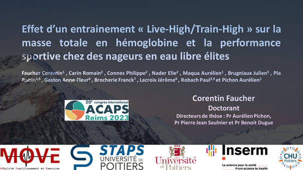 Tout juste une semaine que j'ai présenté quelques résultats préliminaires d'<a href="/HYPOXPERF/">HYPOXPERF</a> au congrès de l'<a href="/ACAPS_asso/">ACAPS</a> à Reims. L'occasion d'avoir des échanges intéressants sur d'autres analyses envisageables !