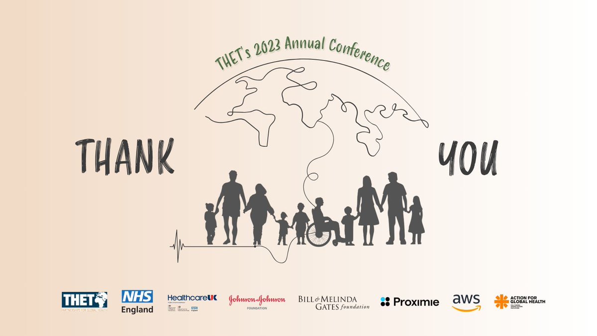 ✨ 👏 Huge thanks to our #THETConf sponsors @NHSEngland, Healthcare UK, @JNJNews, @gatesfoundation, @Proximie, @AWSCloud & @AFGHnetwork for making this event possible! We appreciate your support in advancing health partnerships & access worldwide. 🤝